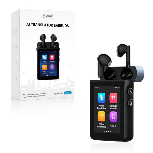 Wooask A9S AI Translation Earbuds with Camera Translation & ChatGPT