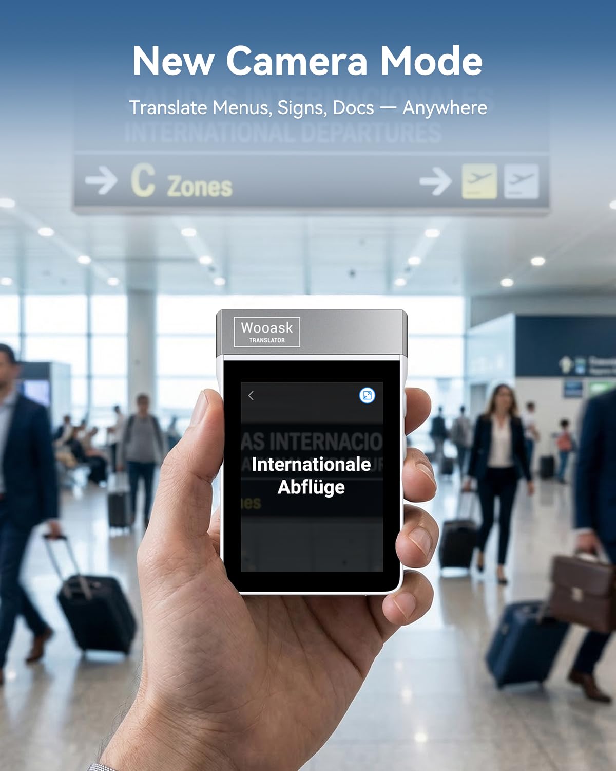 Wooask A9S AI Translator Earbuds with Screen & Offline Translation Support