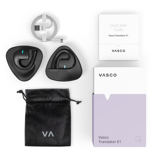 Vasco Translator E1 AI Translator Earbuds with Support for 50+ Languages